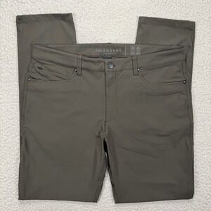 7Diamonds Infinity Pants Men's 34x32 (Actual 35x32) Olive Slim Casual